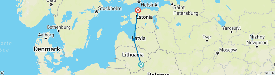 Map of Discovering Baltic States