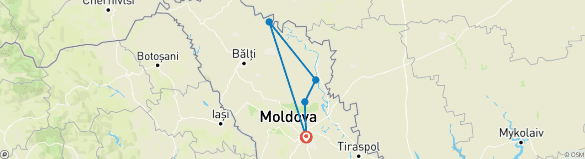 Map of Moldova - Journey to an Unknown Europe