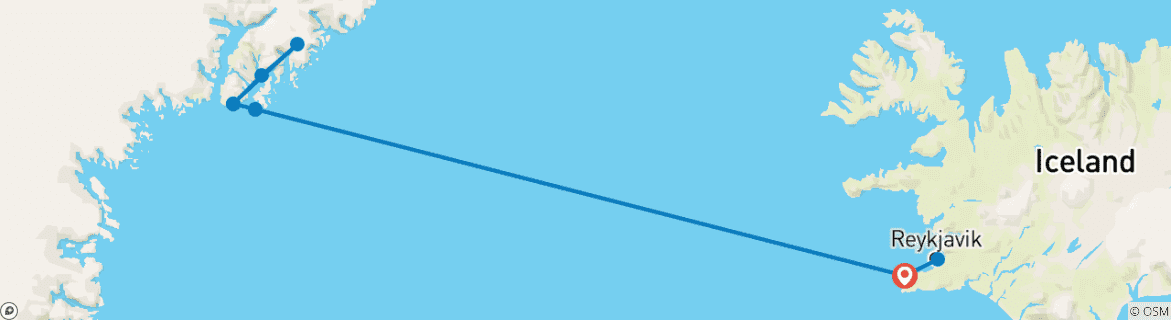 Image d'une carte montrant l'itinéraire du circuit