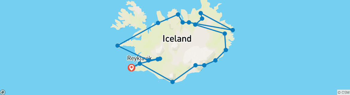 Map of Islands grüne Seite - Inselumrundung