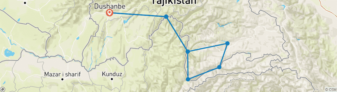 Map of Tadschikistan - Schätze auf dem Dach der Welt