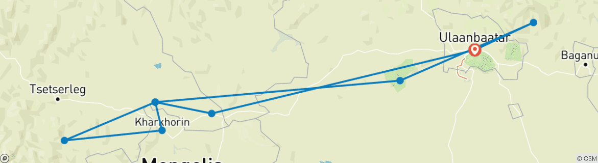 Map of Nomadic Mongolian Experience