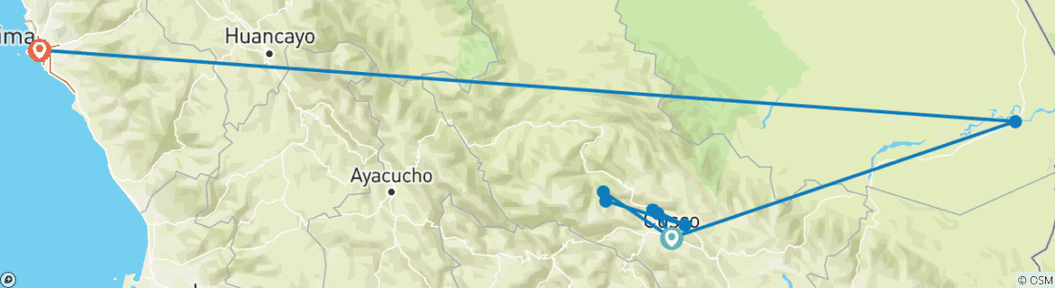 Map of Geluxe: Peru: Inca Trail & the Amazon