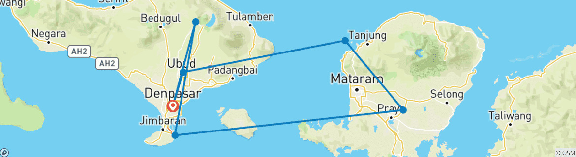 Map of Bali Dream Trip