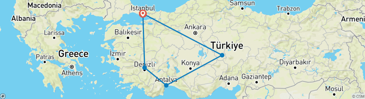 Imagen de un mapa que muestra la ruta del circuito