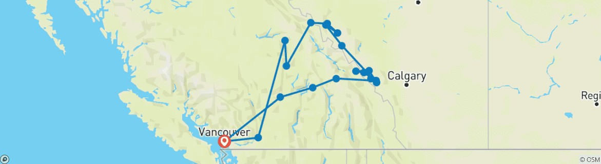 Imagen de un mapa que muestra la ruta del circuito