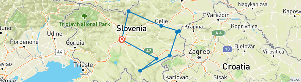 Mapa de Conducir y permanecer verde - Siente el lujo de la naturaleza