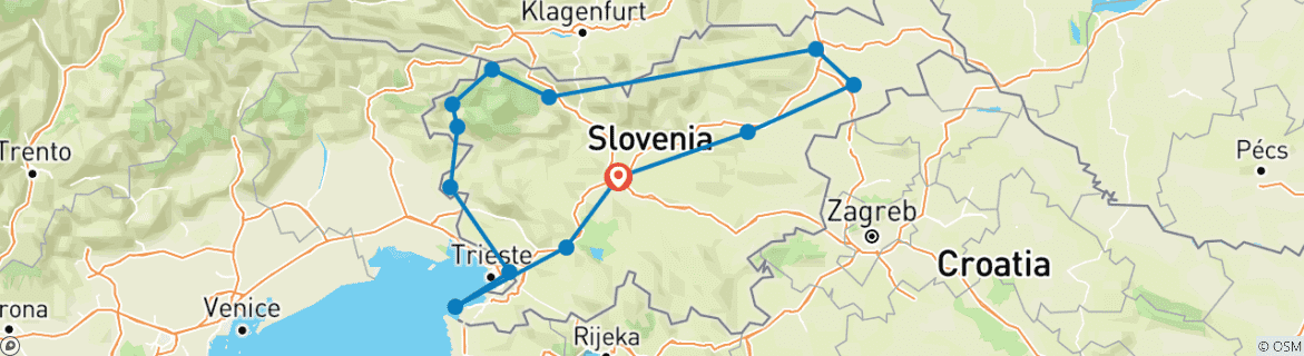 Map of DRIVE FEEL TASTE SLOVENIA - Ultimate Comfort