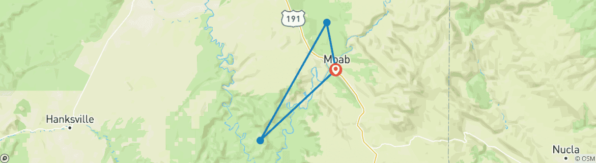 Mapa de Lo Mejor de Moab Circuito Campamento Base