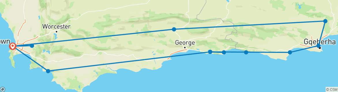 Imagen de un mapa que muestra la ruta del circuito
