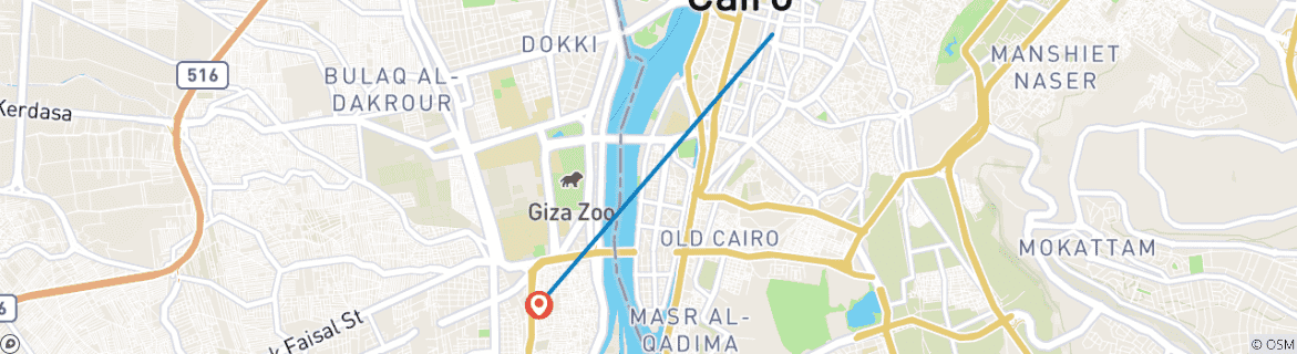 Map of Cairo Express Tour