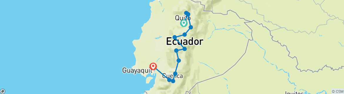 Map of Rental Car Round Trip Avenida de los Volcanes