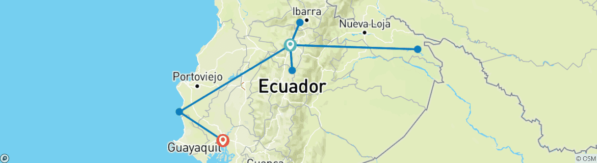 Map of Ecuador Auténtico