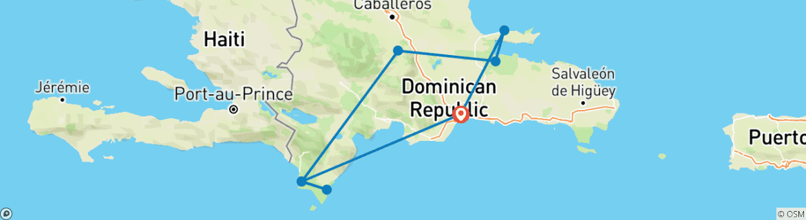 Map of Dominican Republic Active