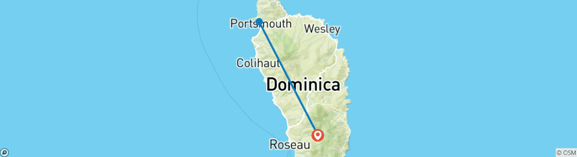 Image d'une carte montrant l'itinéraire du circuit