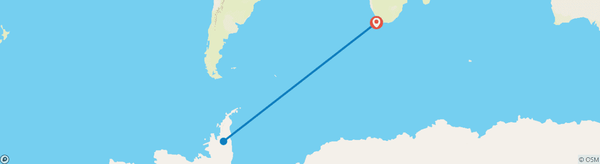 Image d'une carte montrant l'itinéraire du circuit