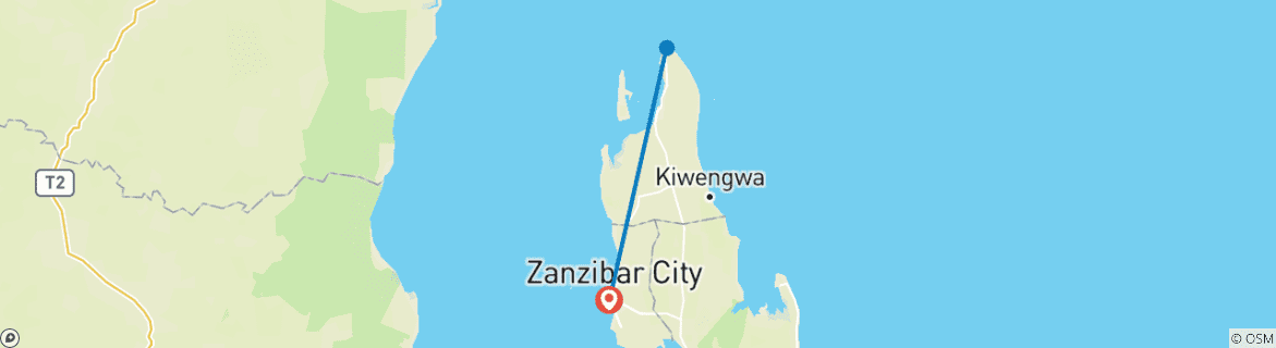 Foto van een kaart met de route van de rondreis