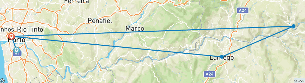 Imagen de un mapa que muestra la ruta del circuito