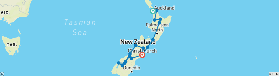 Carte du circuit La G.O.A.T (Greatest Of All Tours)