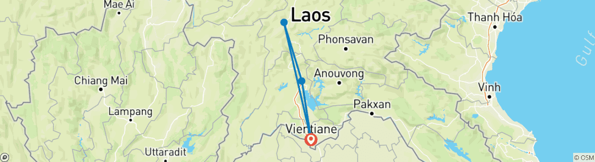 Map of Laos Bucket List: Nature Trekking & Hidden Gems