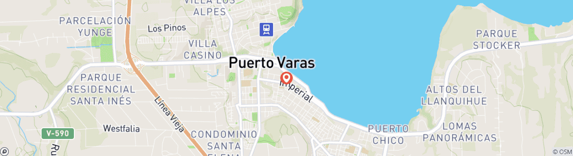 Map of Puerto Varas, Lakes and Volcanoes (4 Days)