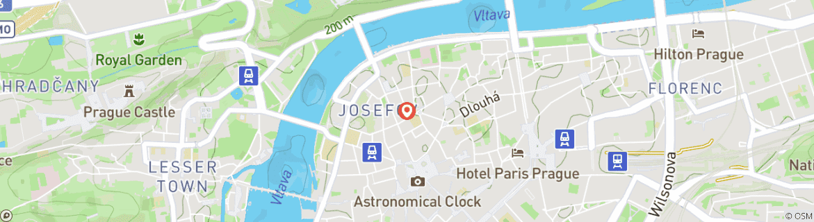 Carte du circuit Noël magique à Prague (croisière de port à port)