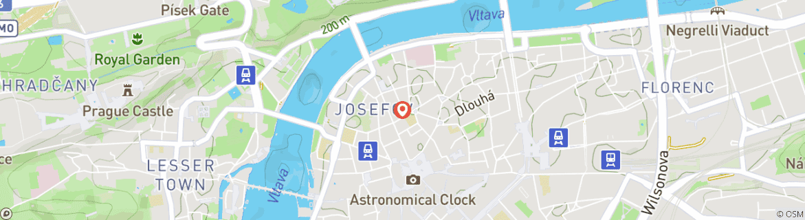 Mapa de Año Nuevo en Praga (crucero puerto a puerto)