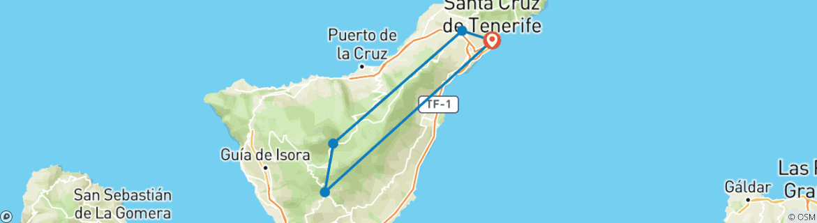 Map of Hiking in Tenerife