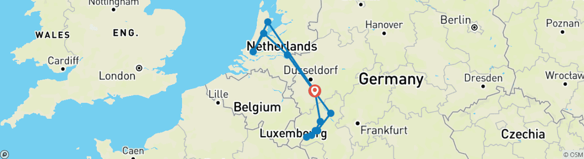 Imagen de un mapa que muestra la ruta del circuito