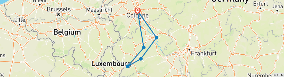 Imagen de un mapa que muestra la ruta del circuito