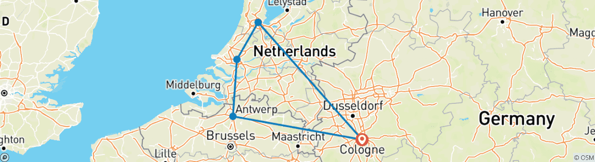 Imagen de un mapa que muestra la ruta del circuito
