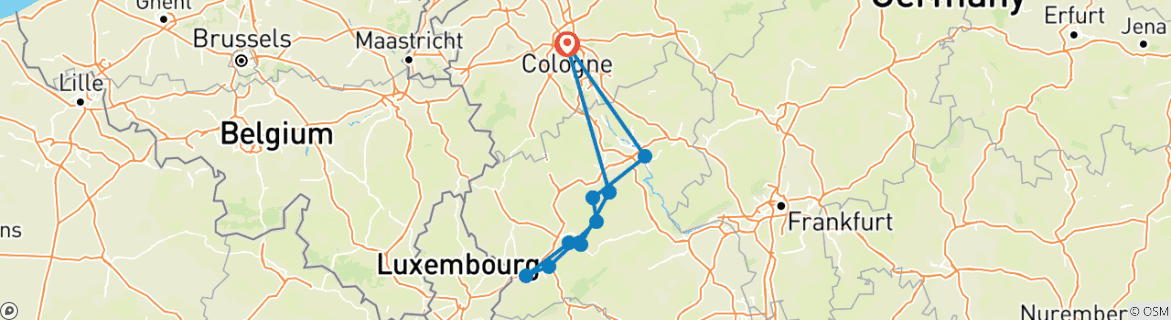 Imagen de un mapa que muestra la ruta del circuito