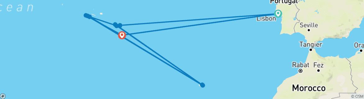 Image d'une carte montrant l'itinéraire du circuit