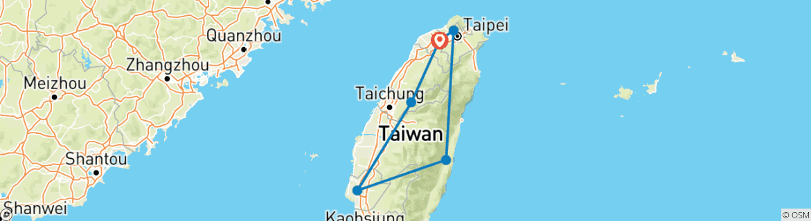 Map of Taiwan Bucket List: Rail Road Adventure & Secret Sights