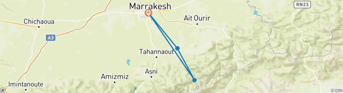 Imagen de un mapa que muestra la ruta del circuito
