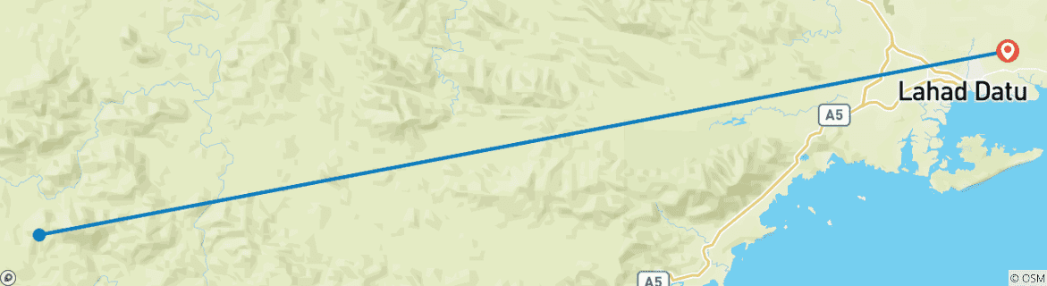 Carte du circuit Randonnée dans la forêt tropicale de la vallée de Danum
