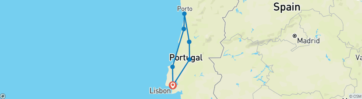 Map of Portugal Express - 3 days