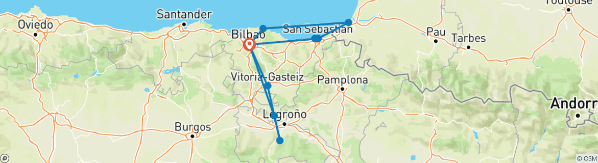 Imagen de un mapa que muestra la ruta del circuito