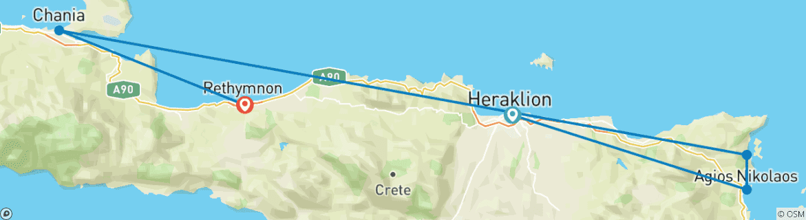 Map of Discover the North Coast of Crete (Wine tasting tour included)