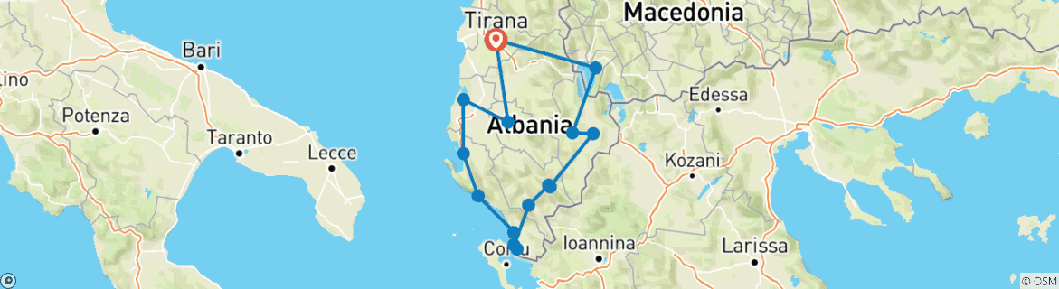 Map of The Wonders of Southern Albania