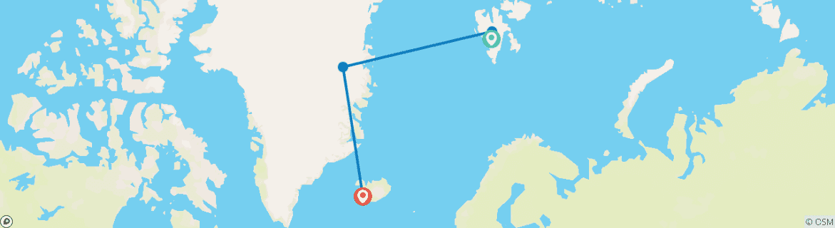 Mapa de Odisea ártica bajo un eclipse solar