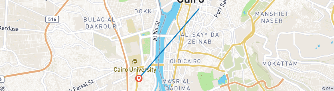 Foto van een kaart met de route van de rondreis