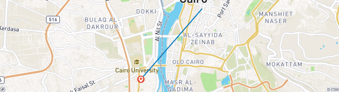 Foto van een kaart met de route van de rondreis