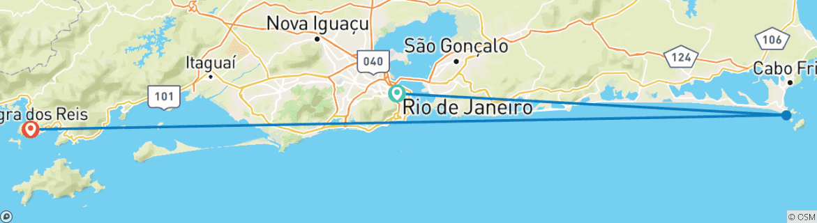 Map of In Rio for the biggest party week in the world: the Rio Carnival