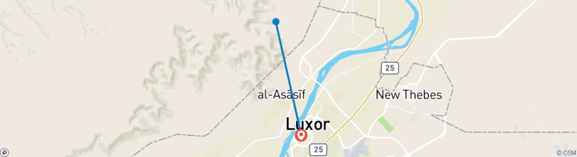 Image d'une carte montrant l'itinéraire du circuit