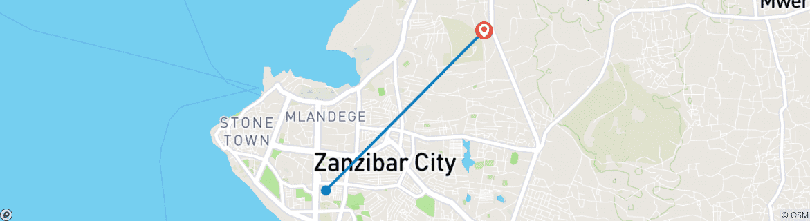 Map of Zanzibar Beach & Ocean Holiday