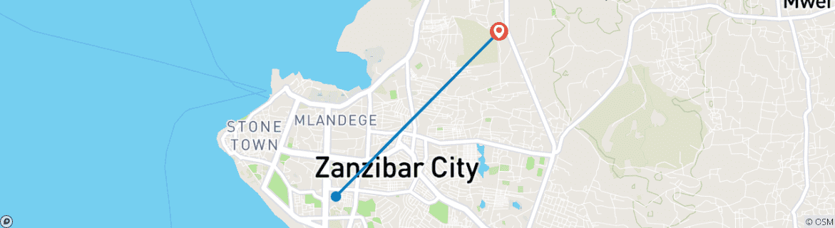 Foto van een kaart met de route van de rondreis