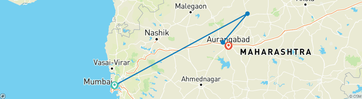 Imagen de un mapa que muestra la ruta del circuito