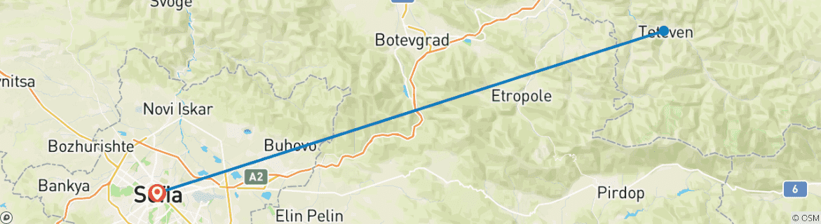 Map of High Balkan Trail Ride