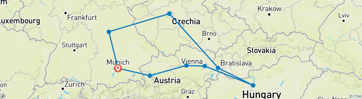 Karte von Geschmack Osteuropas